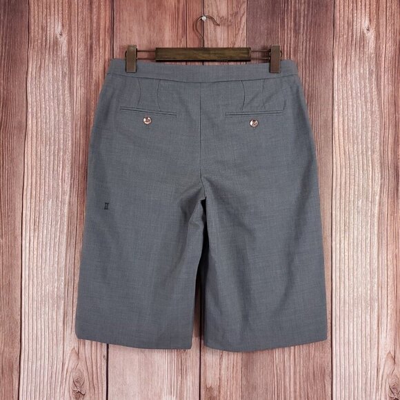 Kit And Ace Womens Size 8 Gray Bermuda Career Shorts Wool Silk Blend - Picture 2 of 15